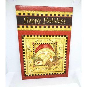 Happy Holidays Paper Images Ho Ho Ho Santa & Snowman Graphics Greeting Card